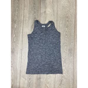 Athleta M Razorback Tank Gray Stretch‎ Top